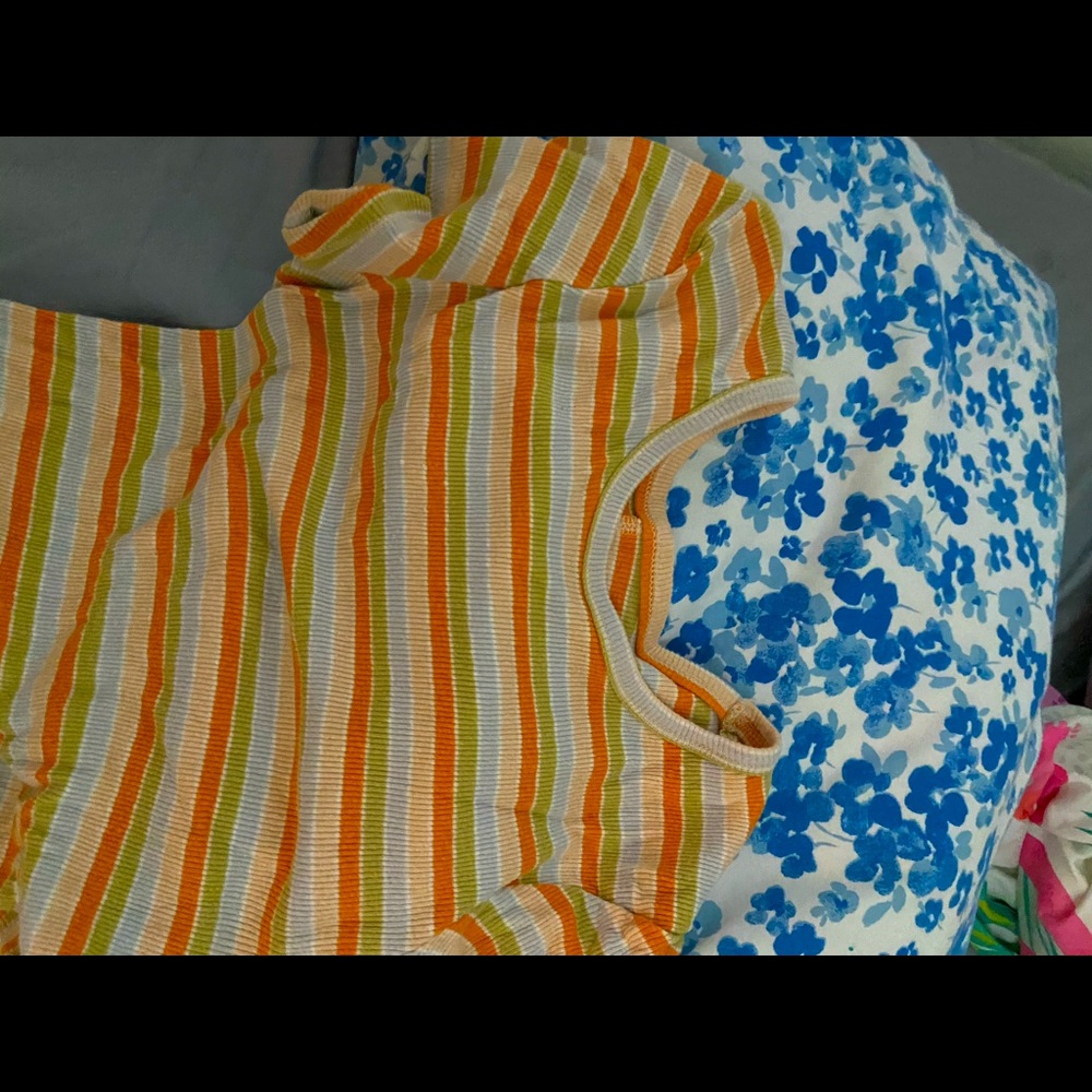 Orange striped shirt